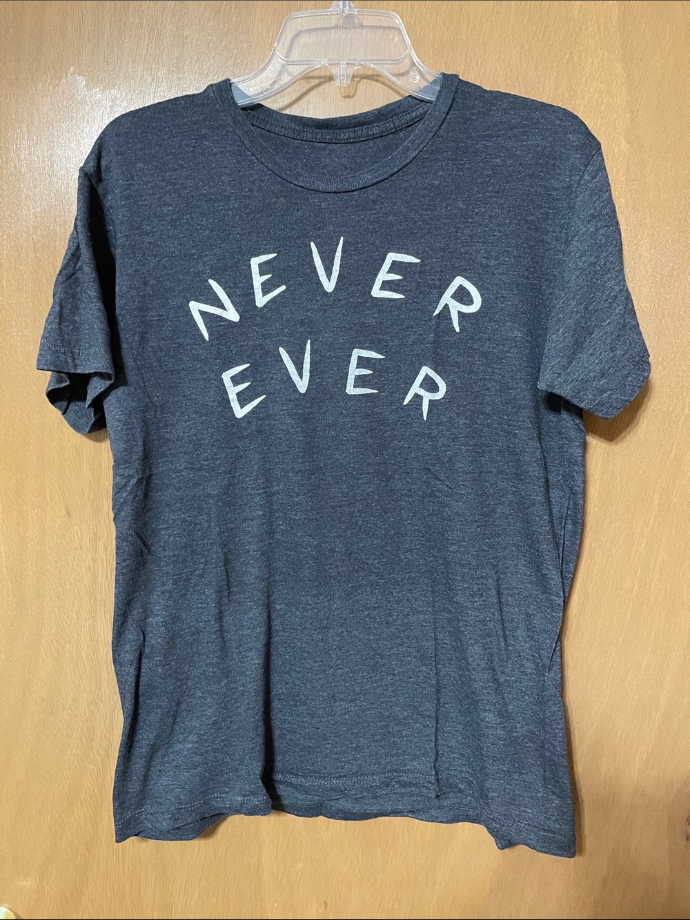 Men's Charcoal Graphic Tee - "NEVER EVER"